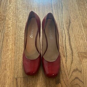 Bold wine colored heels